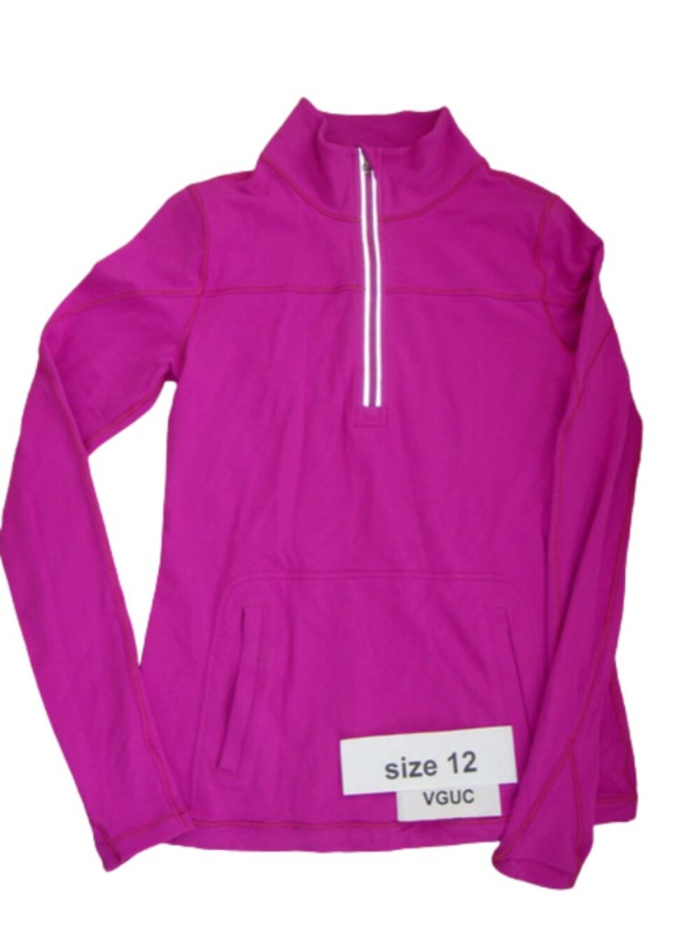 Ivivva Girl by Lululemon 🍋 Another Lap 1/2 Zip pink pullover size 12